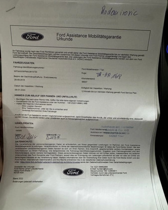 Ford Kuga cena 70500 przebieg: 104000, rok produkcji 2018 z Łęczna małe 529